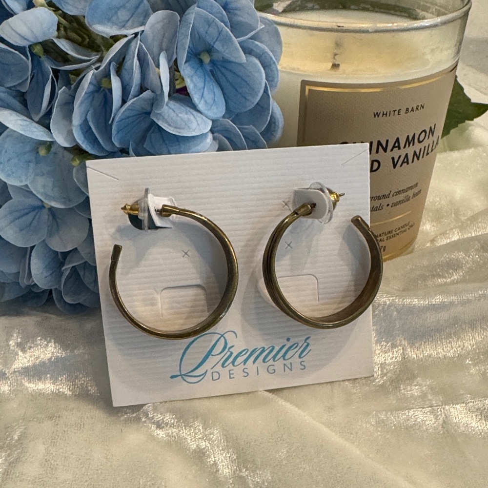 Premier Designs Classic Gold Hoop Earrings